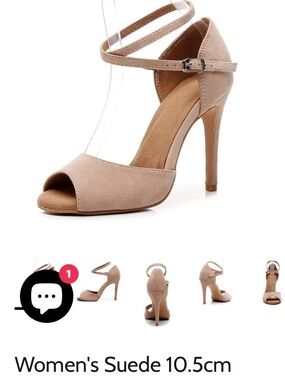 Nude Blush Pink Suede Professional Dance Heel  with Street Sole